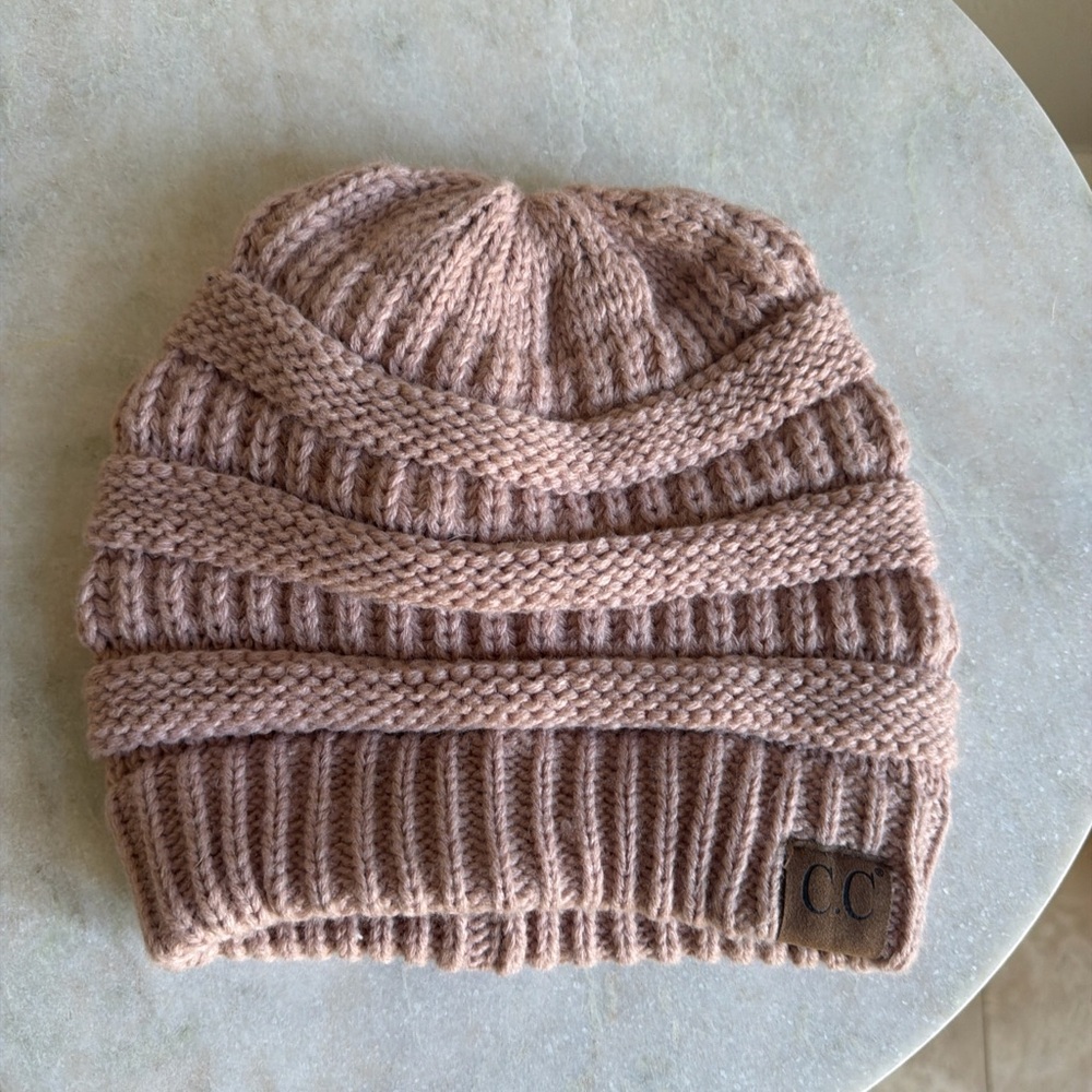 C.C Women's Knit Beanie - Light Brown